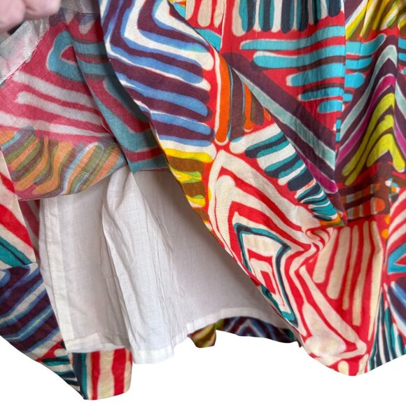 J. Crew Circle Skirt in Geo Brushstroke Print #C4746, 10 - Picture 7 of 10